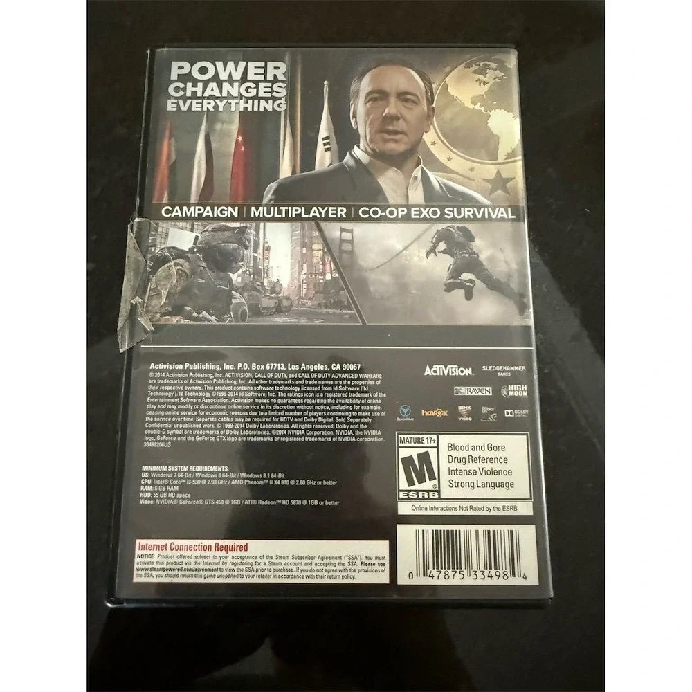Call of Duty:‎ Advanced Warfare PC DVD-ROM Shooter Game 2014